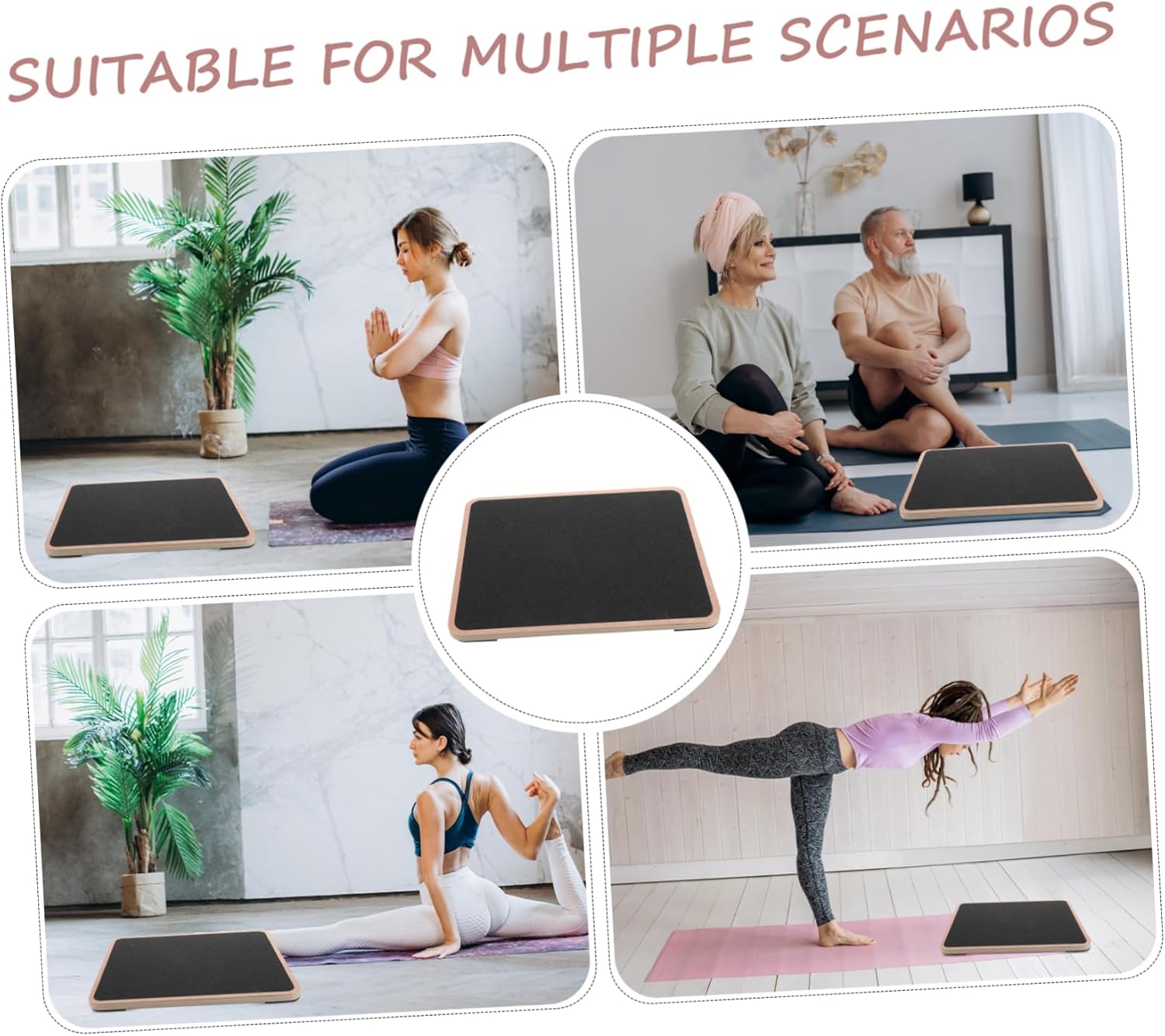 TOYANDONA Balance Plate for Adults Stylish Sensory Training Board for Yoga Fitness Coordination Exercises Durable Sustainable Design for Home Use