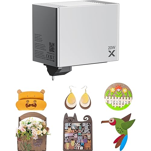 xTool 20W Laser Module for M1 Ultra Craft Machine, Powerful Laser Cutter Module, Efficient Engraving and Cutting on Wood, Acrylic, Metal, Leather, etc, for DIY, Customized Gift, and Small Business