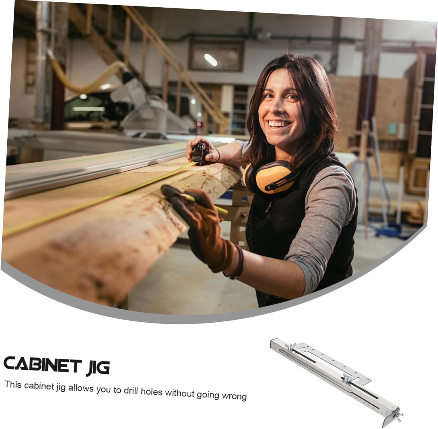 Tofficu Cabinet Handle Punching Tool Template for Precise Installation Door Handles for Carpenters and Projects