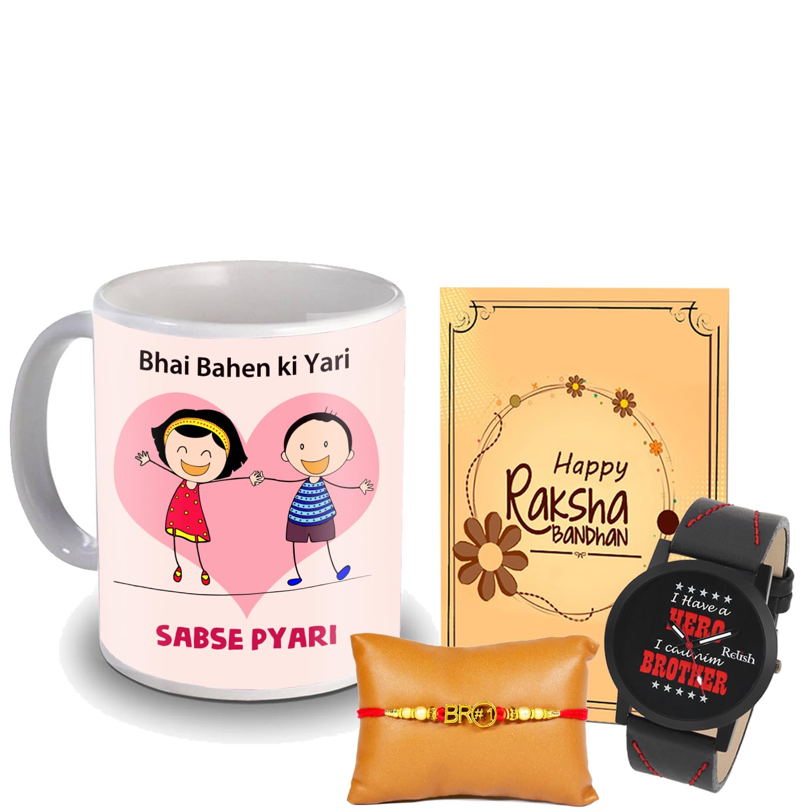 ME & YOU Designer Rakhi with Chocolate and 325Ml-Coffee Mug for brother |Raksha Bandhan for Brother with Watch| Unique Rakhi Gifts Combo for Brother | Rakhi Gift for Bhai - Pack of 9-image-27