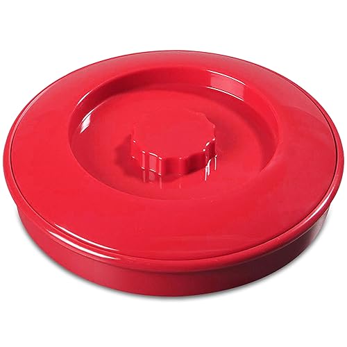 Carlisle FoodService Products 047005 Servidor de tortilla apilable con tapa, 7-1/4 pulgadas/2 pulgadas, rojo