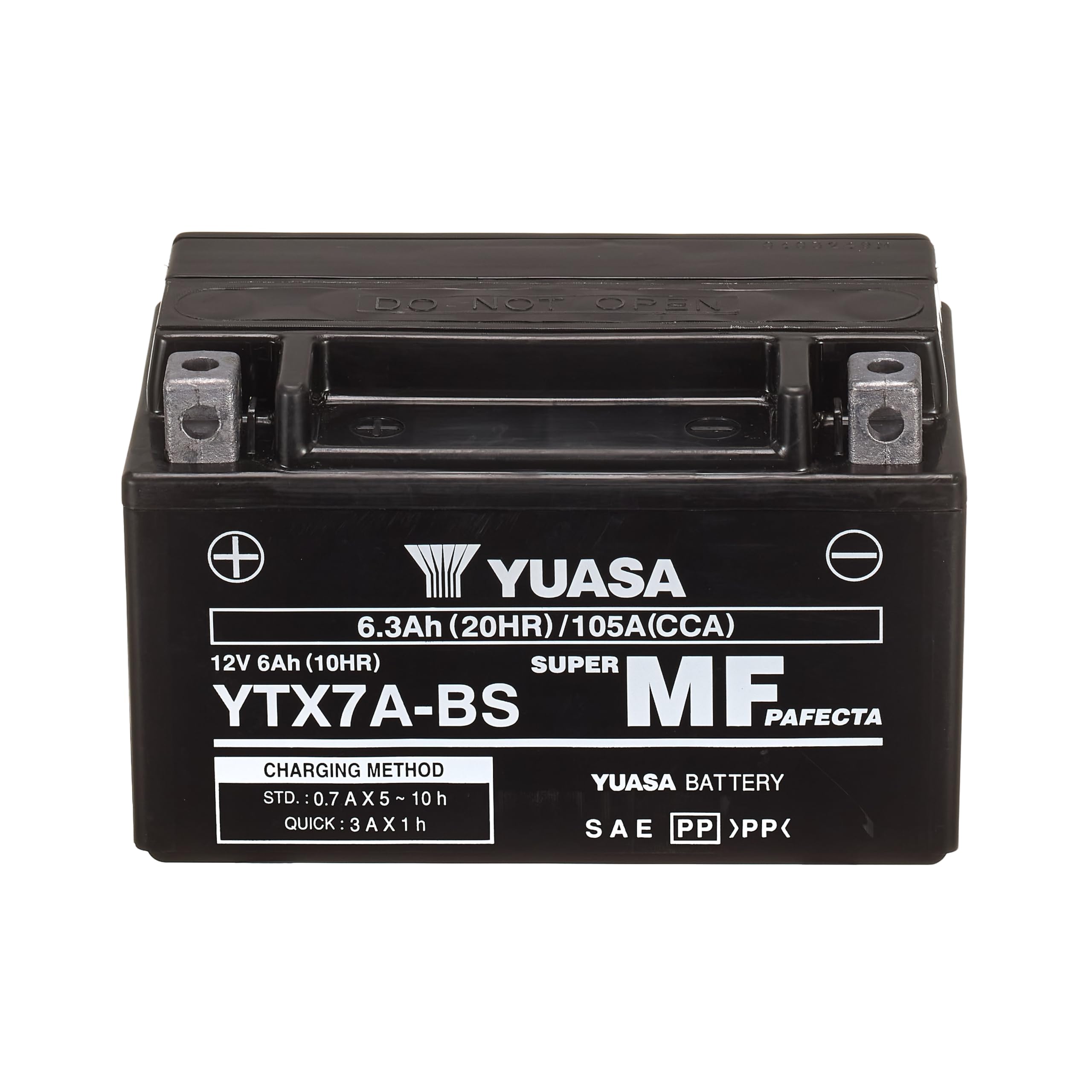Yuasa YTX7A 12V 105 CCA Batería de moto AGM VRLA libre de mantenimiento