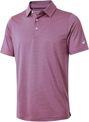 Camisa de golf para hombre que absorbe la humedad, ajuste seco, deporte, manga corta, a rayas, polo de golf para hombres