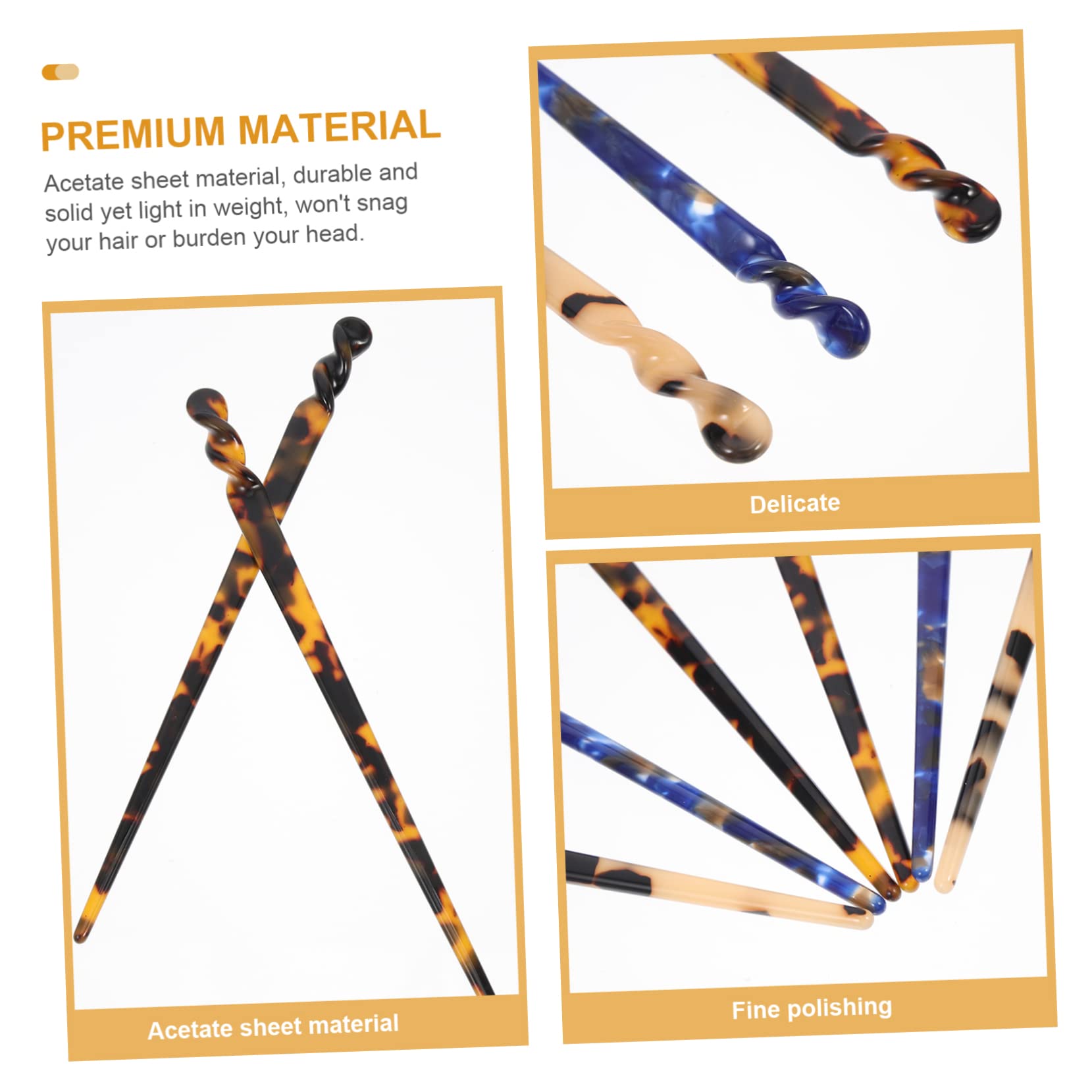 FRCOLOR 3 Set Di Forcine Per Eleganti Accessori Per Stile Retrò Con Bordi Lisci Per Realizzare Chignon Uso Quotidiano 6 Pezzi*3