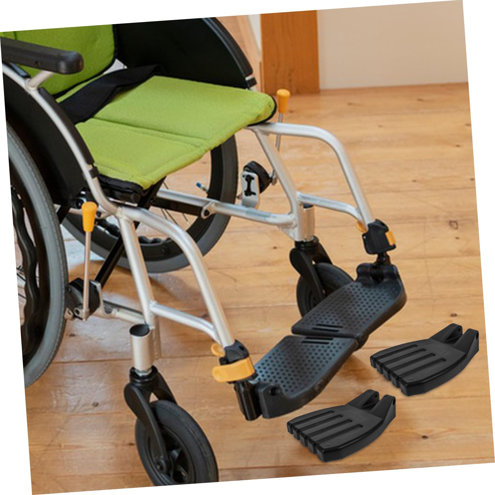 Healeved 8piezas Reposapiés De Rueda Para De Repuestos Ergonómicos y Duraderos Instalación Rápida Compatible Discapacitados y Mayores