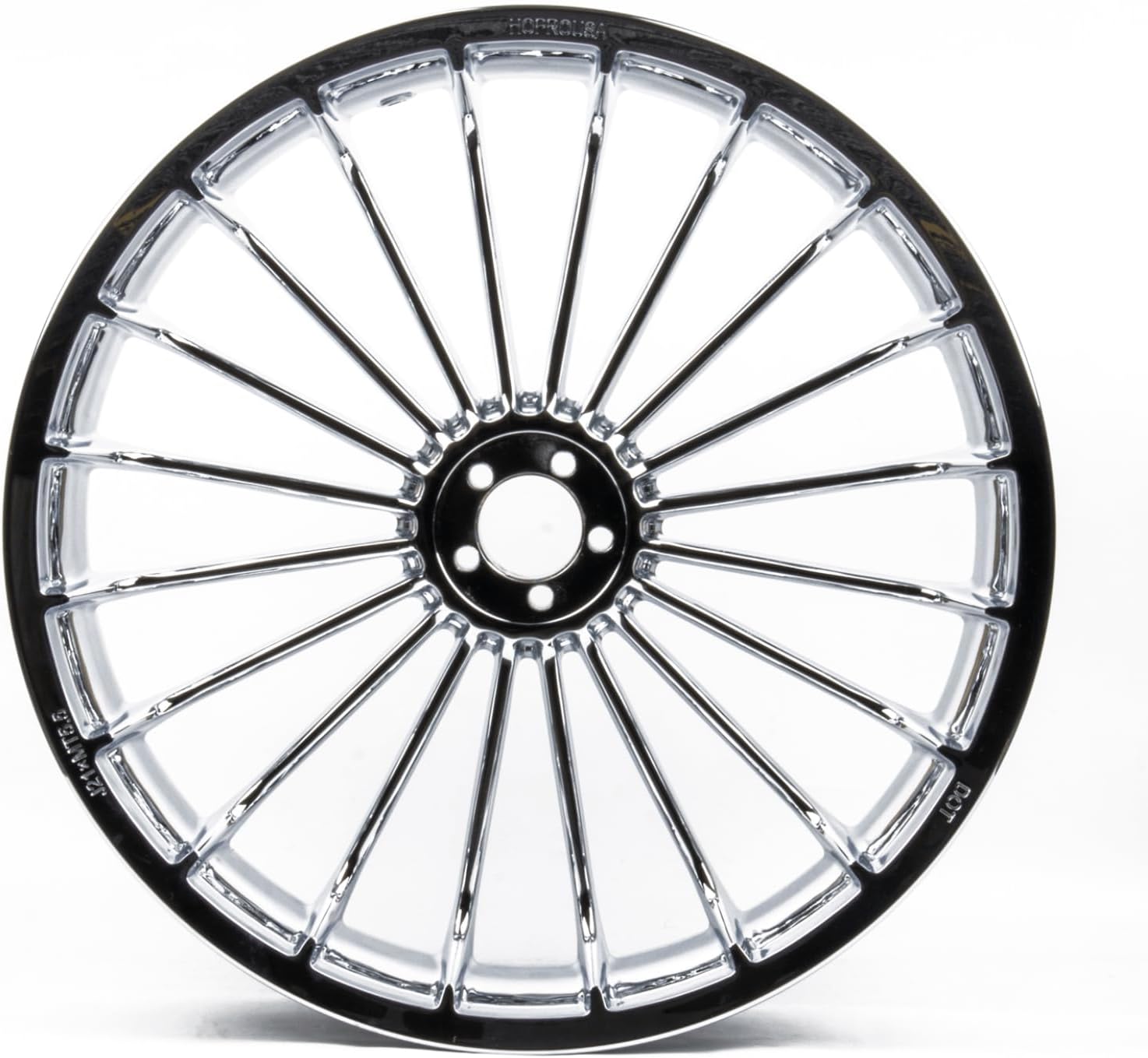 21x5.5 Front Wheel Compatible with '18-Later Softail Fatboy 21 inch Chrome Aluminum Spoke Turbine Wheel (21x5.5 Fatboy Chrome)