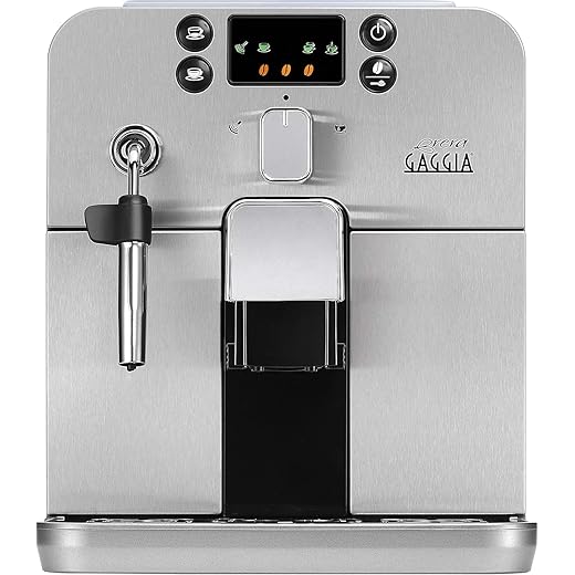 Gaggia Brera Silver, Cafetera Automática Para Espresso Y Cappuccino, Café En Grano O Molido, Ri9305/01, 1400W, Plata, 100% Made In Italy