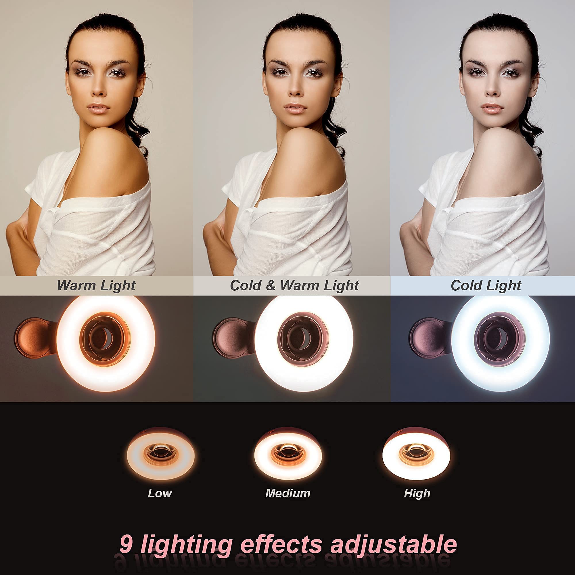 Obiettivo Macro Con Anello LED Per IPhone E Android – Clip Ricaricabile Per Fotografia E VLOG