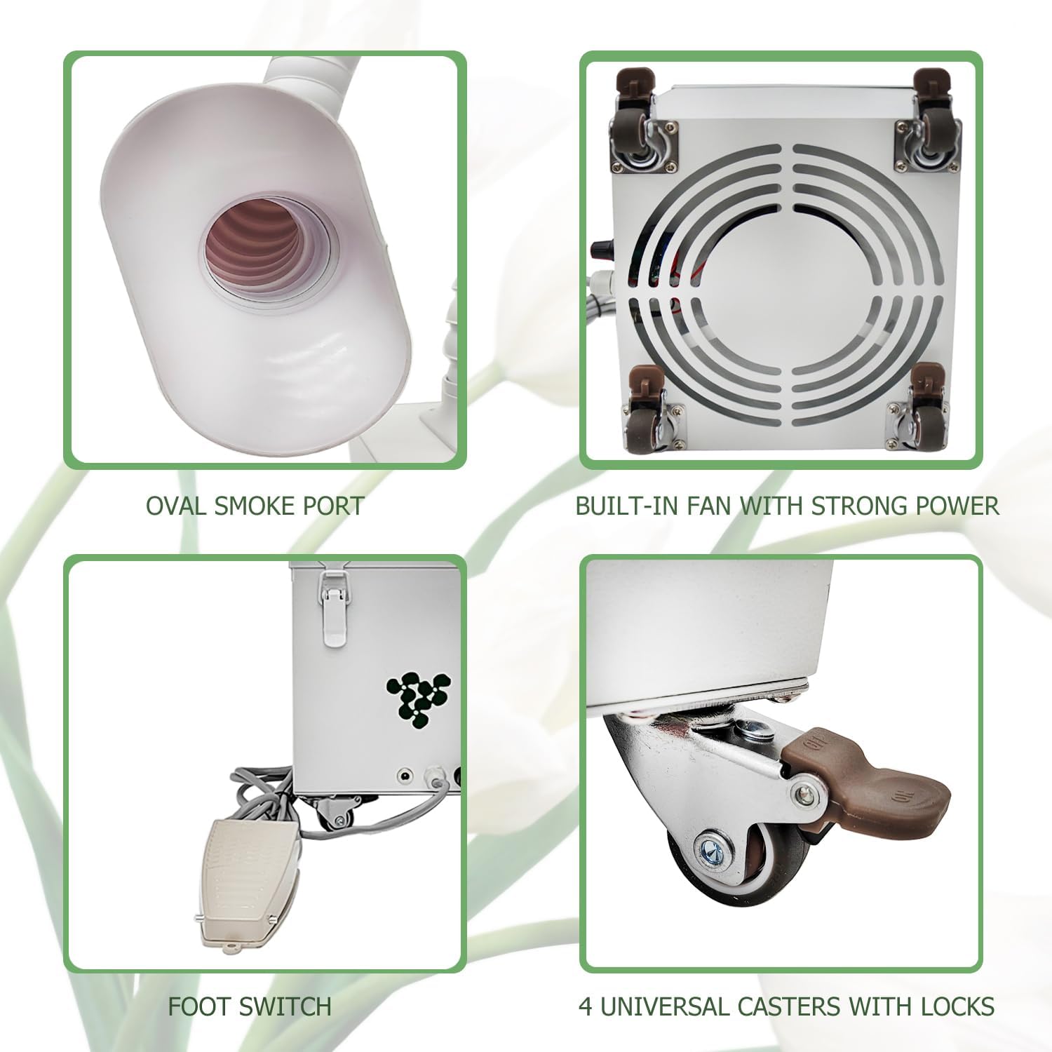 Solder Fume Extractor Small Welding Extractor Mobile Welding Smoke Absorber with 3 Stage Filters for Soldering Laser Engraving Marking