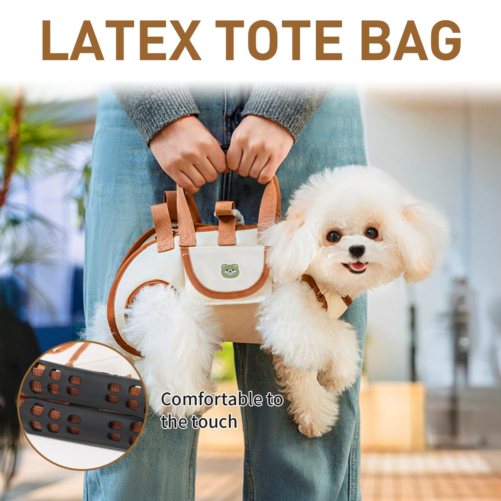 Trasportino Zaino per Cani Fino a 6 kg, Piccola Borsa da Viaggio per Cani,Regolabile Zaino Cane per Cane Gatto Fino a 6kg, per Passeggiata,Viaggio