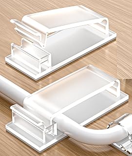 IMOX 40 PCS Strong Adhesive Cable Wire Clips Clear, 3M VHB Wire Clamps, Large Cable Staples Cable Management Clips Wire Or... Price In India