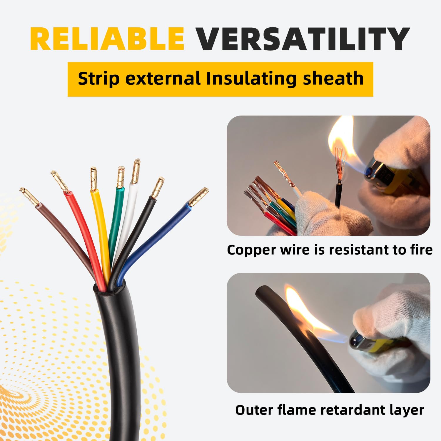 KARFIXON Cable de Vehículo 7x0,75mm² Cable de Remolque 7 Polos para Caravana Remolque Automóvil - 4,5 Metros — view 5