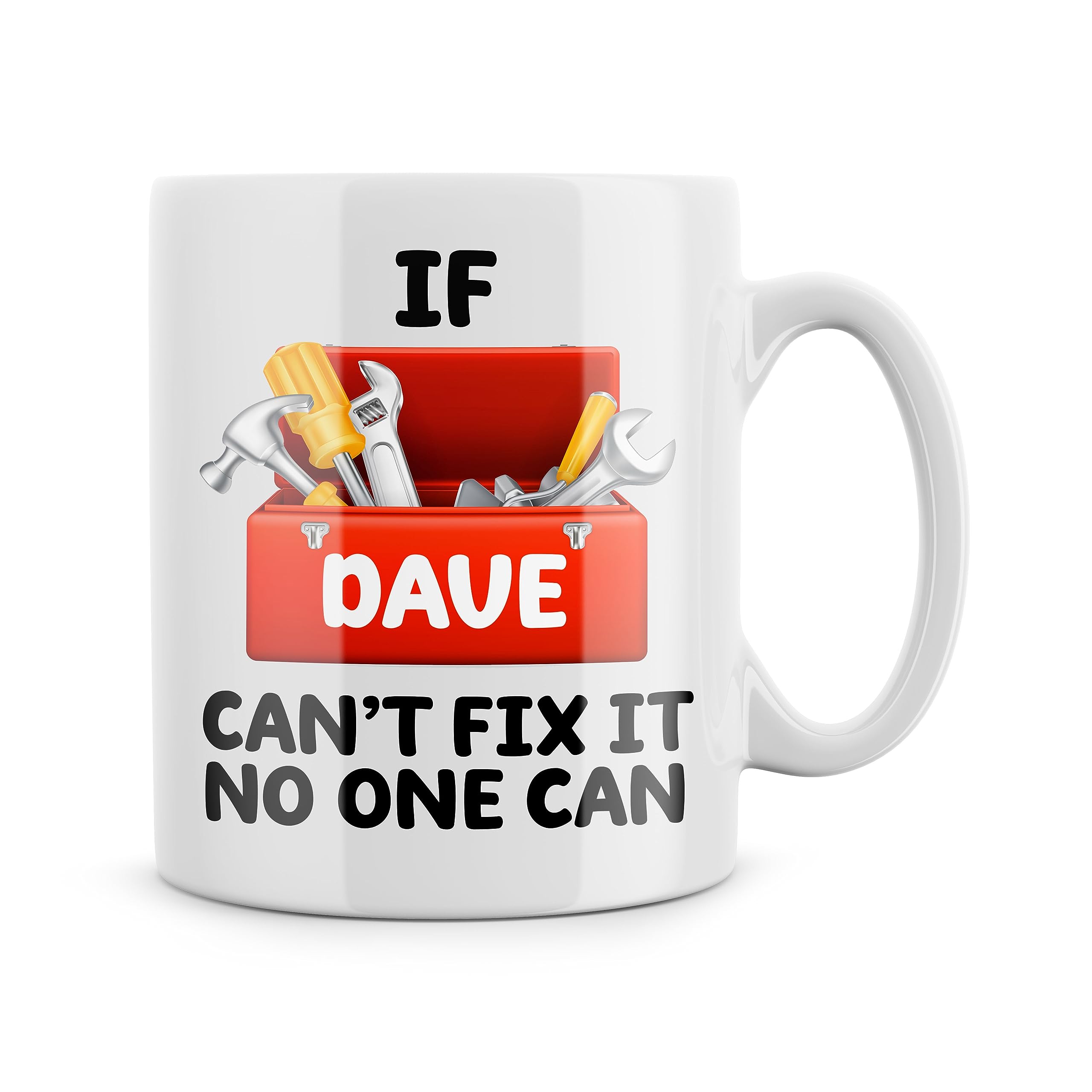 Rib ticklerz - Personalised Funny Mug Handyman Husband Boyfriend Grandad Uncle Builder Joiner Can't Fix It No One Can Custom Work Coffee Tea Mugs Father's Day Gift - MG158