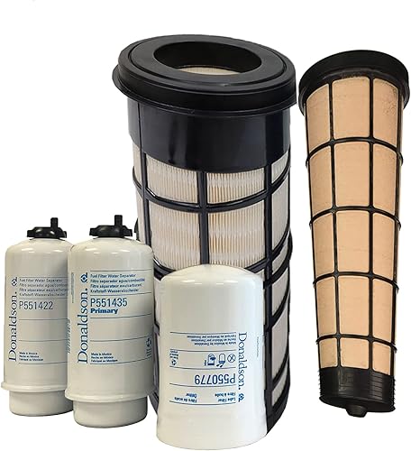 CFKIT Kit de filtro de servicio compatible con retroexcavadora JD 310J 310SJ 315SJ 325SJ 410SJ