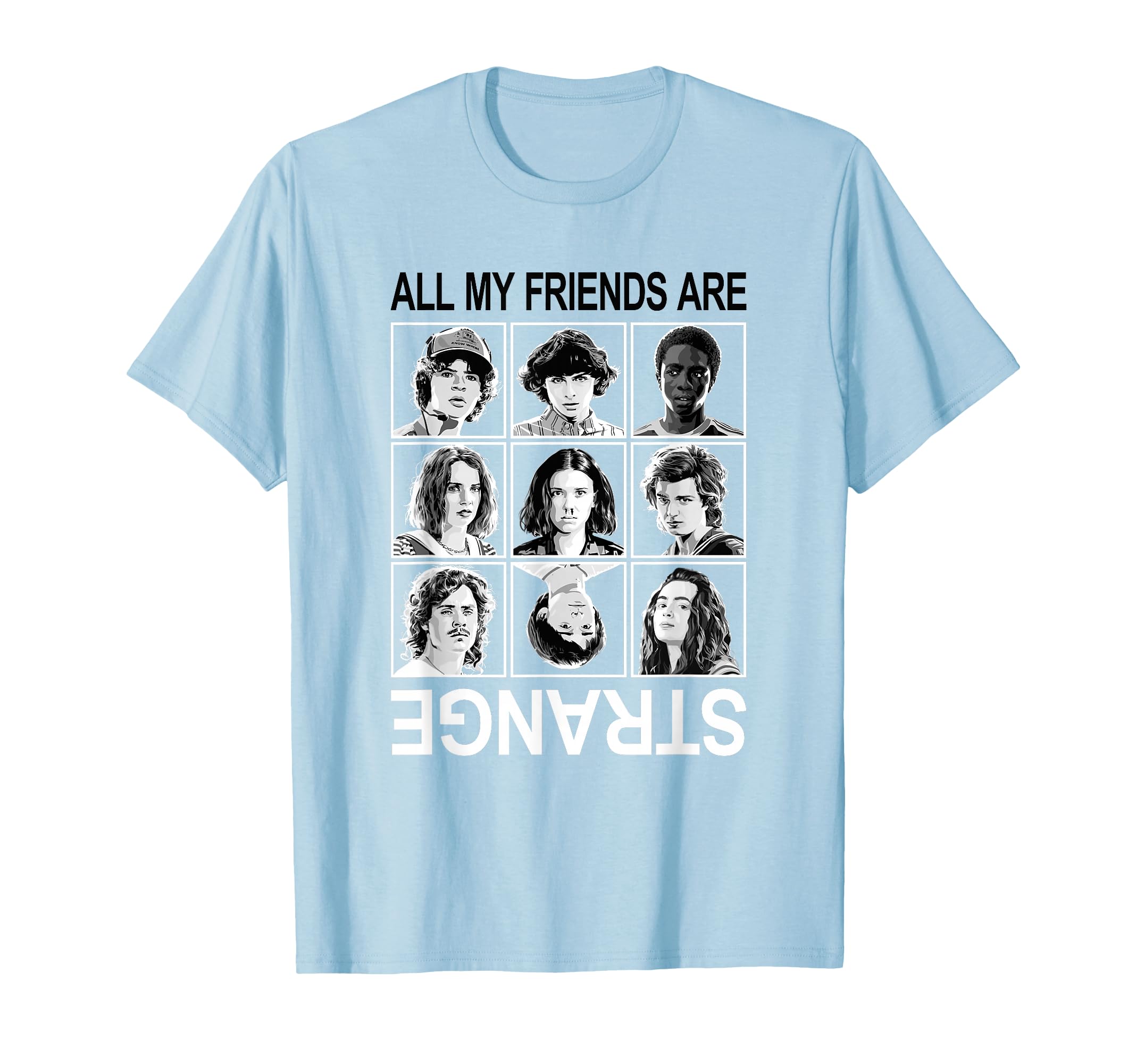 All My Friends are Strange Group Shot Panels T-Shirt