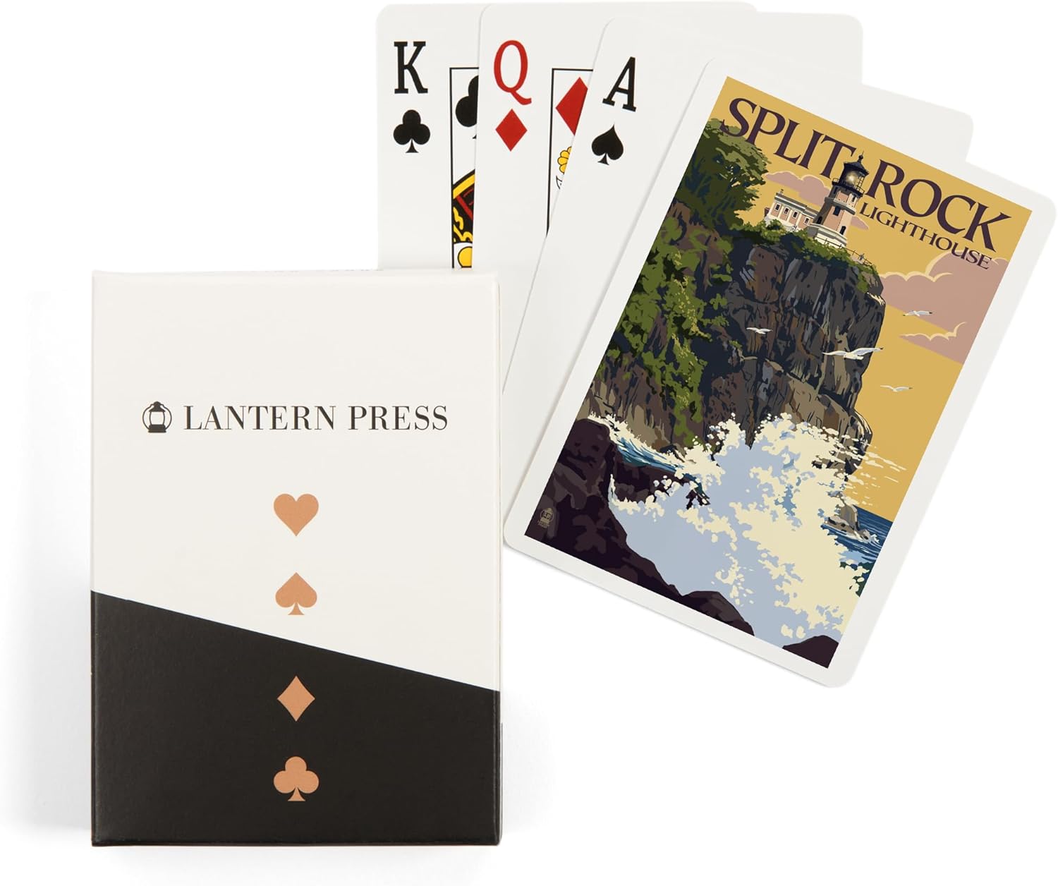 Lantern Press Minnesota, Split Rock Lighthouse on Lake Superior, 52 Playing Cards for Adults, Poker Size Card Deck