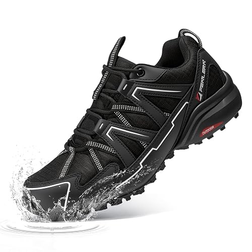 FENLERN Men's Trail Running Shoes Waterproof Hiking Sneakers