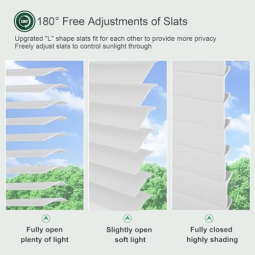 Miniatura 5 de Mini persianas opacas, persianas grises cepilladas horizontales personalizadas, persianas de puerta en forma de L a prueba de óxido, persianas