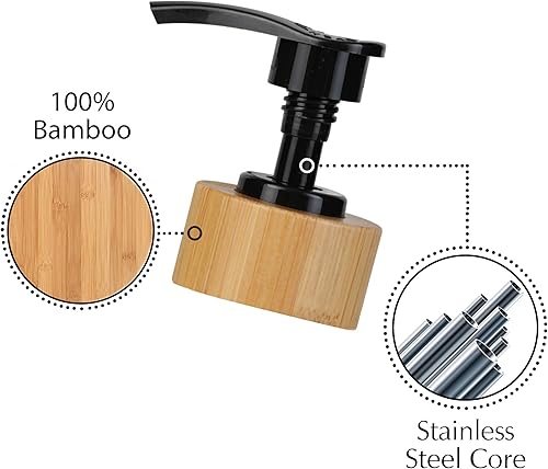 Miniatura 4 de Emerson Essentials Juego de dispensador de jabón, manos y platos para cocina, juego de baño, dispensador de jabón de manos, botellas de vidrio con