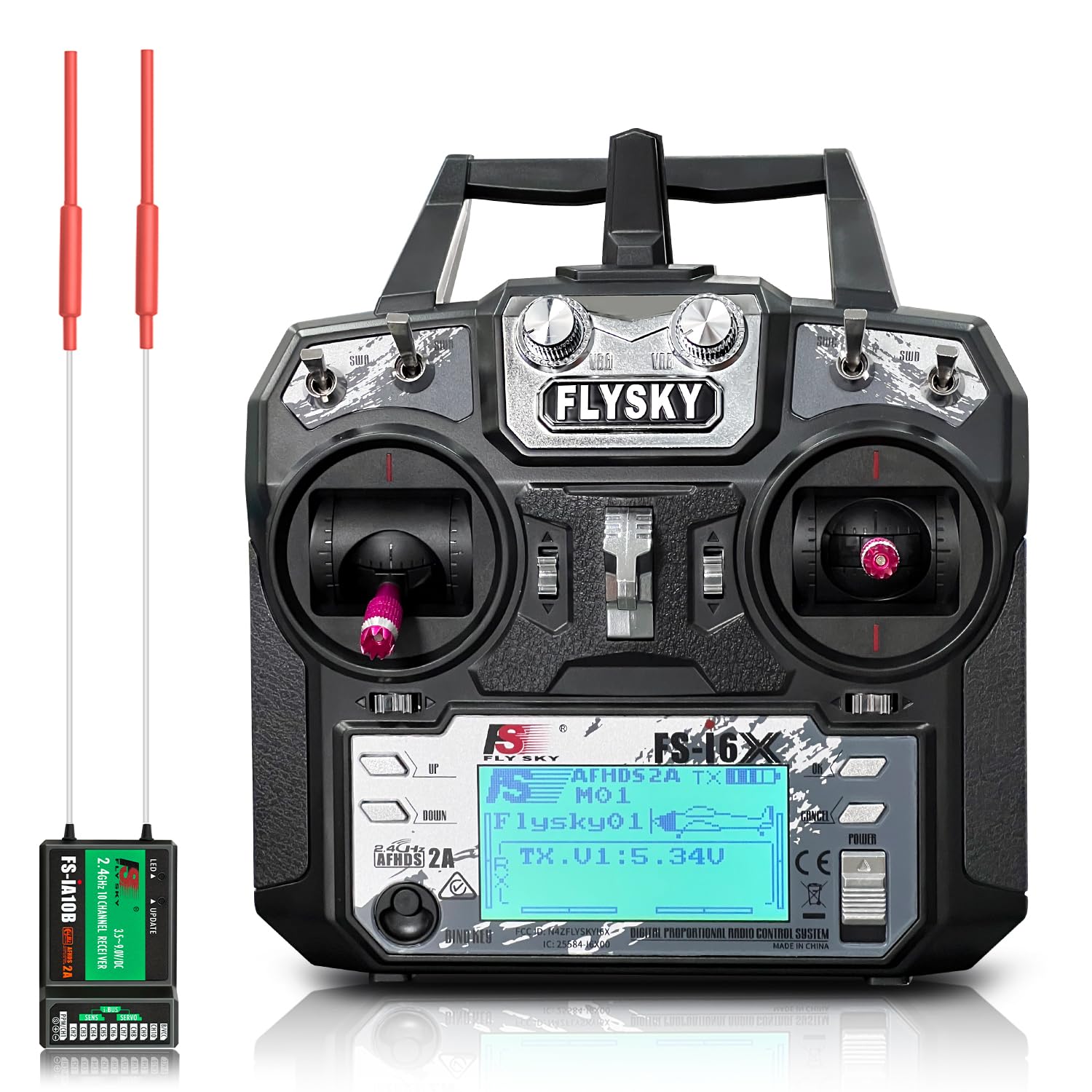 Amazon | FLYSKY FS-i6X 10チャンネル送信機とFS-iA10B受信機、2.4GHz