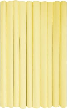 Interdruk - Crepe Paper Rolls for Kids, DIY and Decorations - Pack of 10 Reels 50cm x 200cm, 28g/m2 - 33 Pastel Staw Yellow