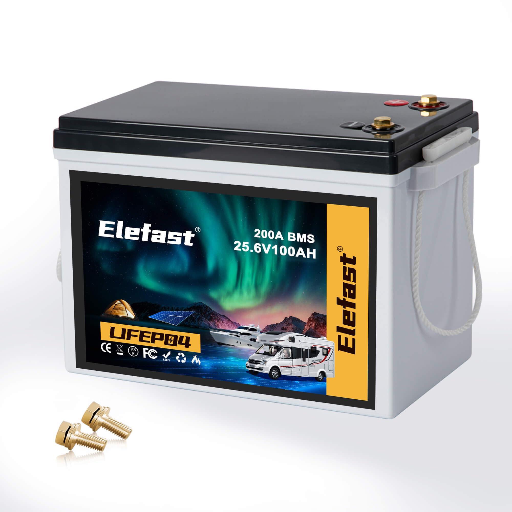 24V 100A Lifepo4 Lithium battery, Built-in 200A BMS,2560wh Long Range 86lb thrust, 8000 Deep Cycle & 10 Years,Perfect for Trolling Motors, Boat,Marine,RV,Solar System Home Storage