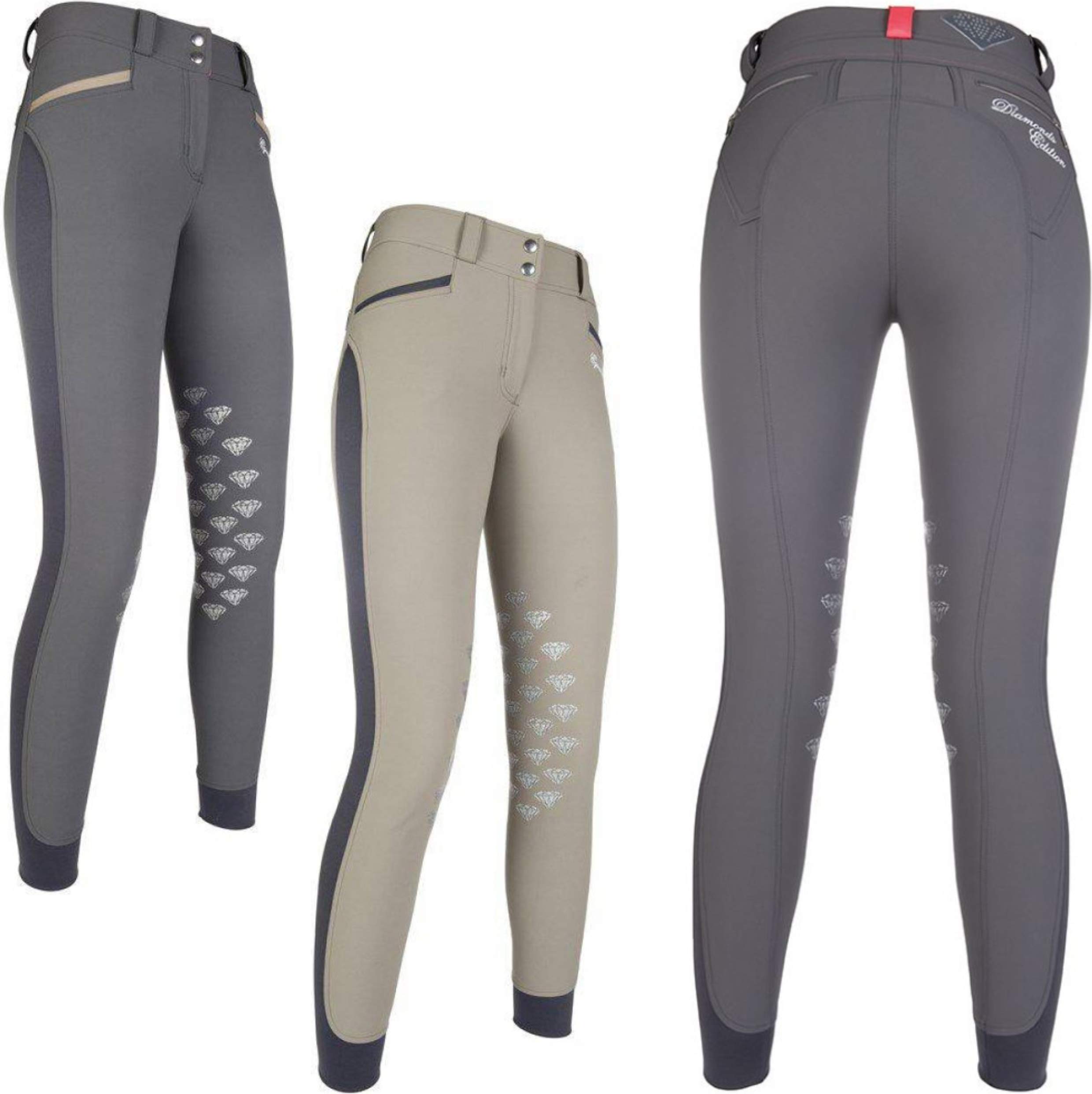 HKM Damskie spodnie Diamonds Eva Pink Star, Rosa, 42