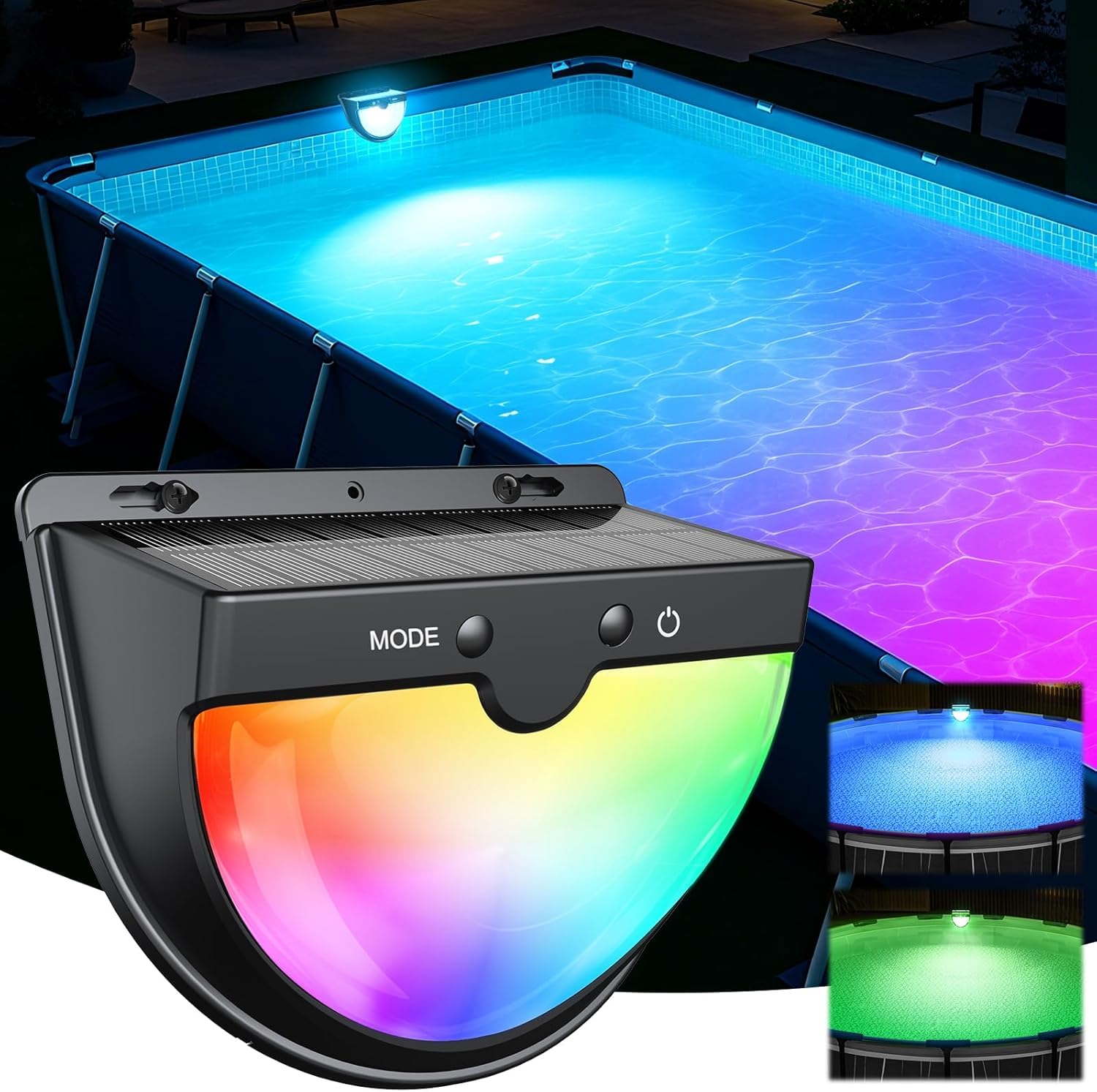 PoolLeader Poolbeleuchtung Unterwasser mit Fernbedienung, Farbwechselnde Whirlpool Lichter Unterwasser, Schwimmende Poolbeleuchtung mit Magnet/Saugnäpfe/Eisenplatte, Badewanne licht für Spa - 2 Stück