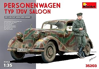 ミニアート 1/35 ドイツ軍 170V パーソネンワーゲン 兵隊1体付 プラモデル MA35203 2zzhgl6 Amazon | ミニアート 1/35 ドイツ軍 170V パーソネンワーゲン