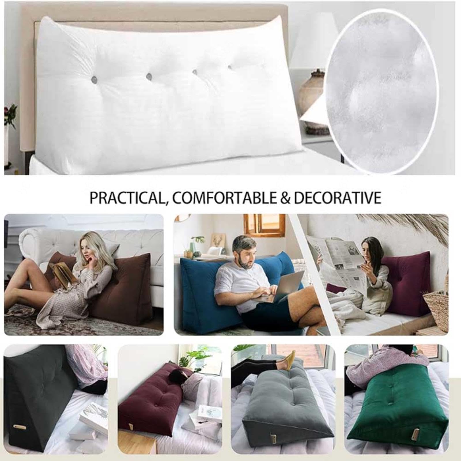 Cuscini Per Divano Cuscino Triangolare Regolabile Per Lettura