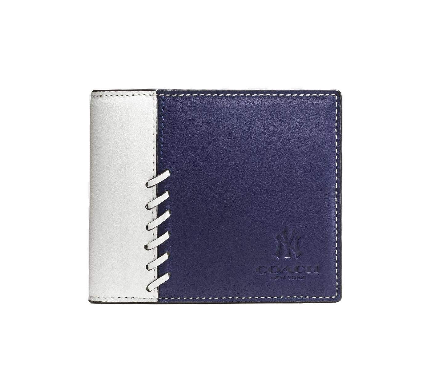 CoachBlue & White Leather For Men - Bifold Wallets