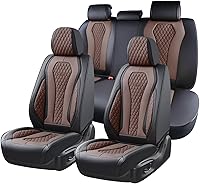 Vista 29 de Coverado Fundas de Asiento, Fundas de Asiento de Coche para Asientos Delanteros, Funda de Asiento de Coche Roja, Fundas de Asiento de Coche