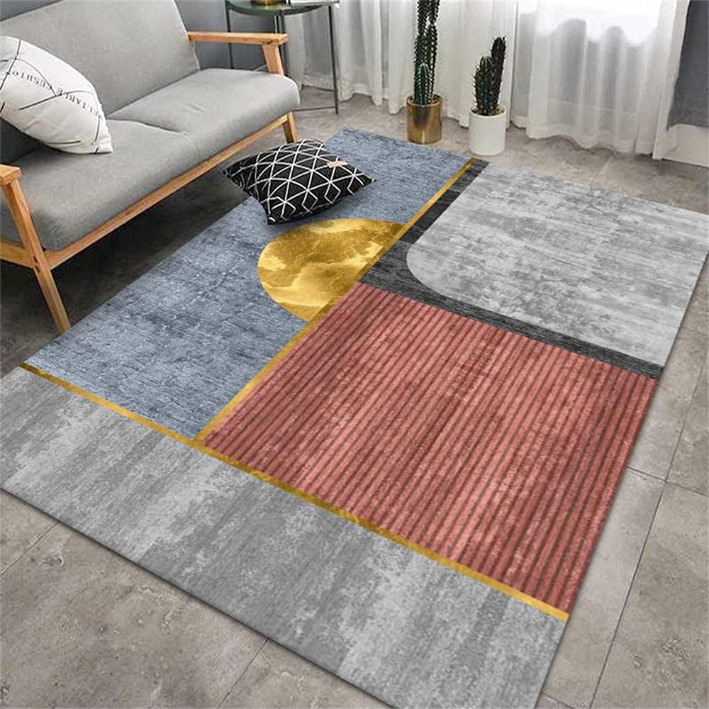 Tapis de salon moderne lavable pour simplifier l'entretien
