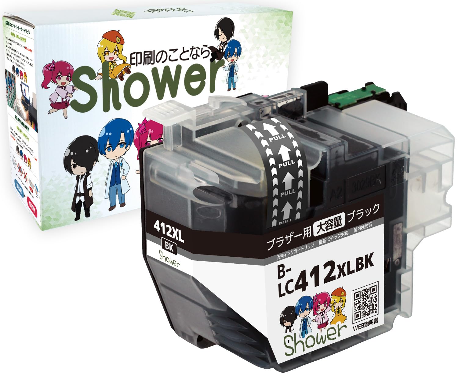 Amazon.co.jp: Shower LC412XLBK ブラザー(brother)用 インク