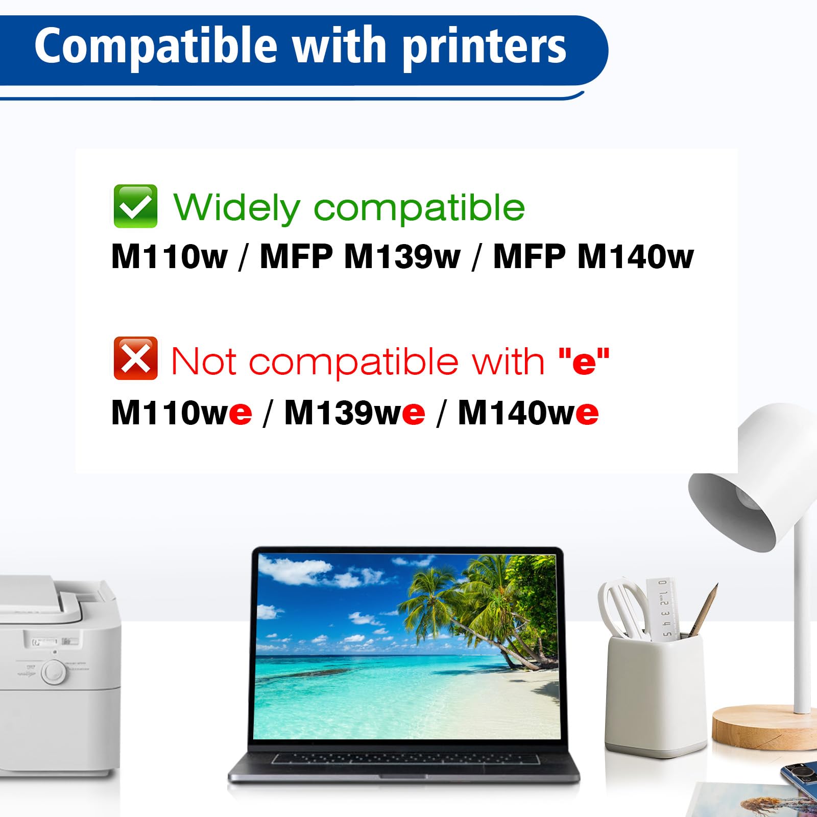 142A 1420A 【z chipem】 Toner 142X 1420X kompatybilny z H P do LaserJet MFP M140w M110w M139w / MFP M110 M139 M139 M140 drukarka 1000 stron W1420A W142A (1 czarny)
