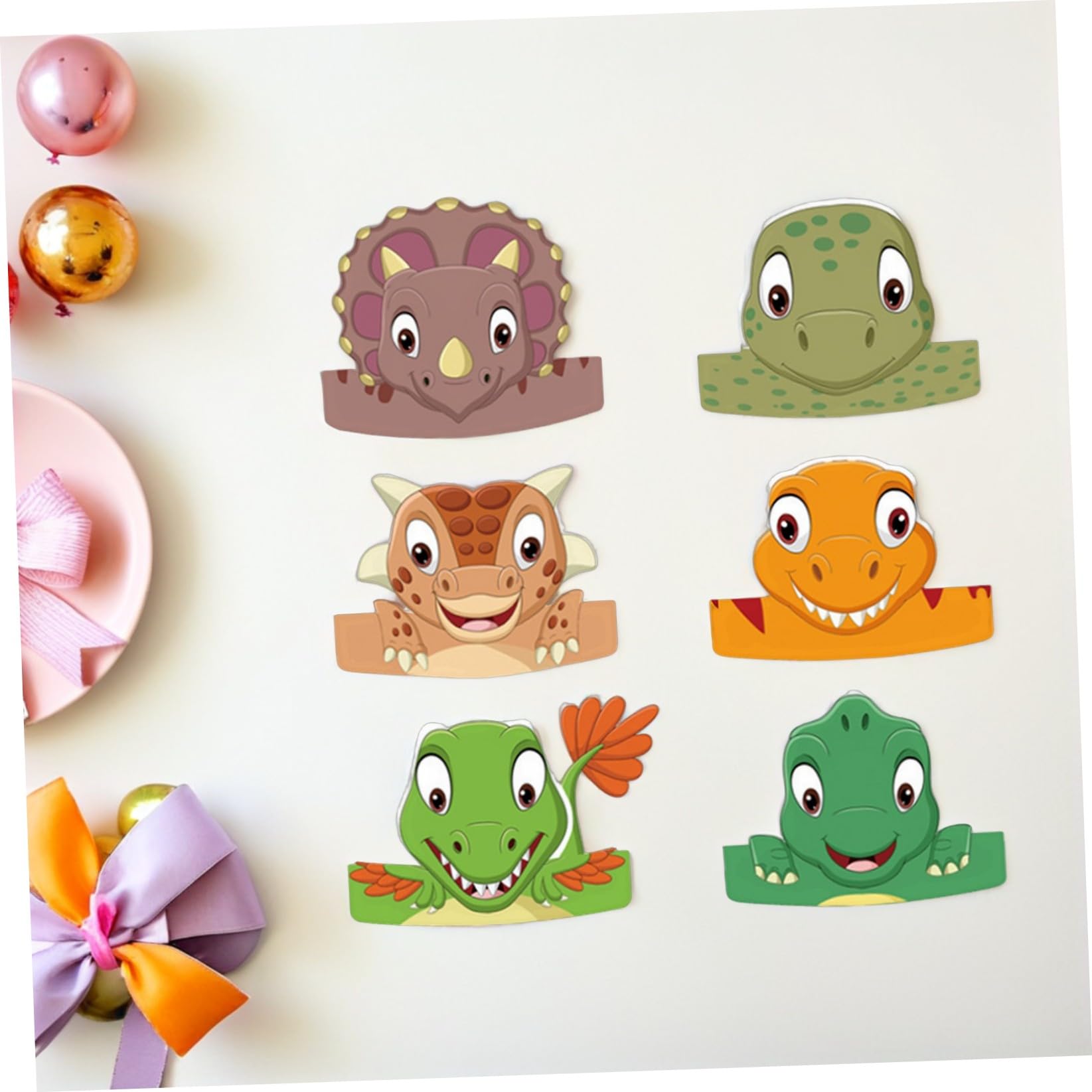 KESYOO 6 Cappelli di Compleanno per Cappelli di Carta di Dinosauro 3D Decorazione per Feste Bambini Accessori Leggeri e facili da usare per Fotografia Divertente