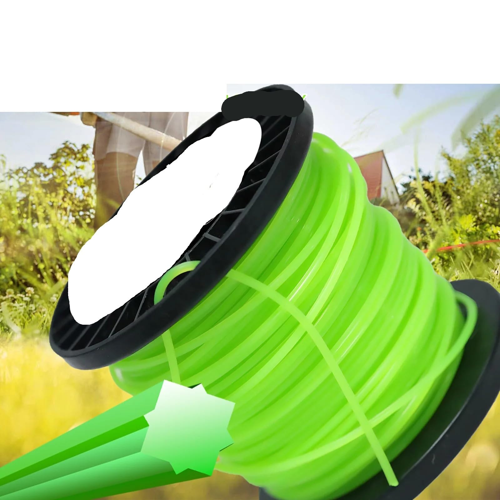 Generico Compatibile Filo Nylon Ottagonale 59m-130m Bobina Verde