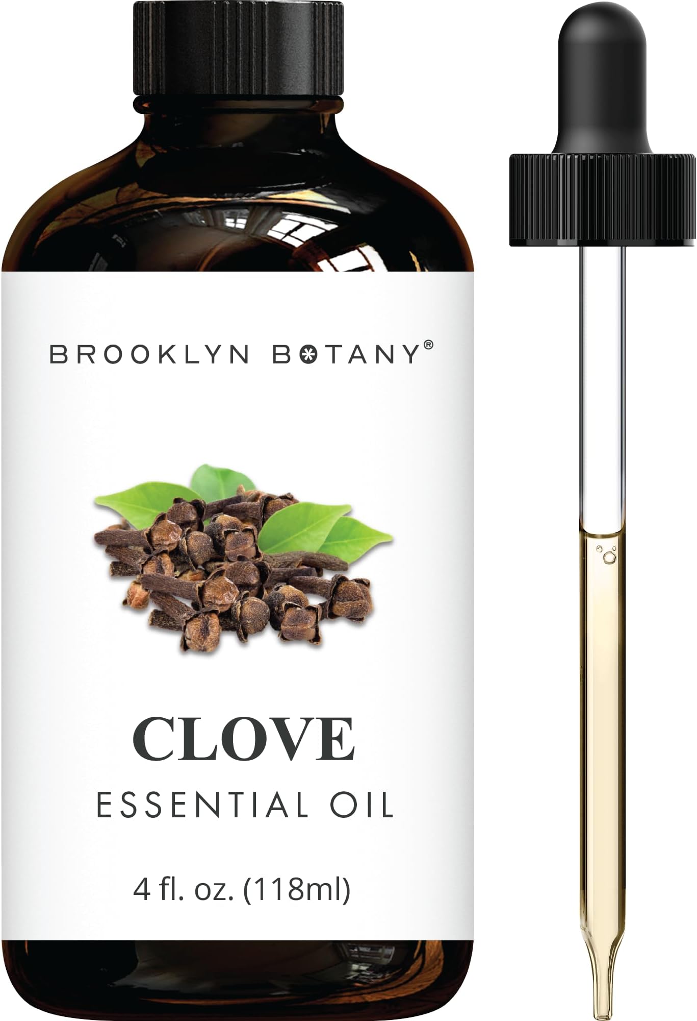 Clove Essential Oil - Huge 4 Fl Oz - 100% Pure and Natural - Premium Grade with Dropper - for Aromatherapy and Diffuser