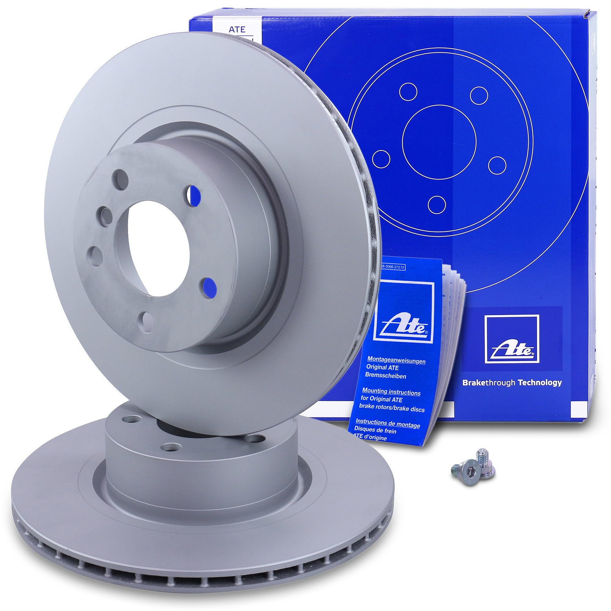 ATE Bremsenset Hinterachse inkl. Bremsscheiben hinten Ø 330 mm belüftet und Bremsbeläge hinten + Verschleißkontakt Kompatibel mit BMW X3 (F25), X4 (F26)