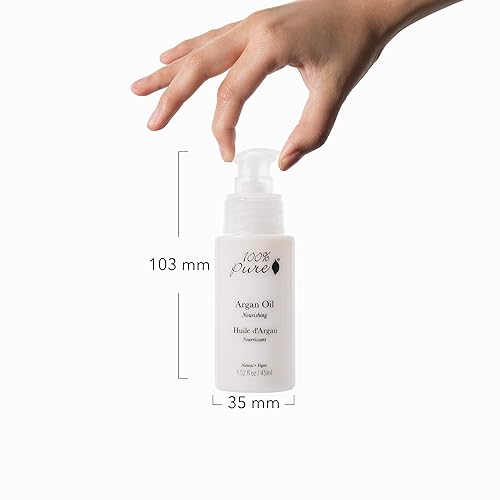 Miniatura 8 de 100% PURE Aceite de argán, prensado en frío, hidratante natural para piel, cabello y uñas, suero facial, desenredante de cabello, aceite de