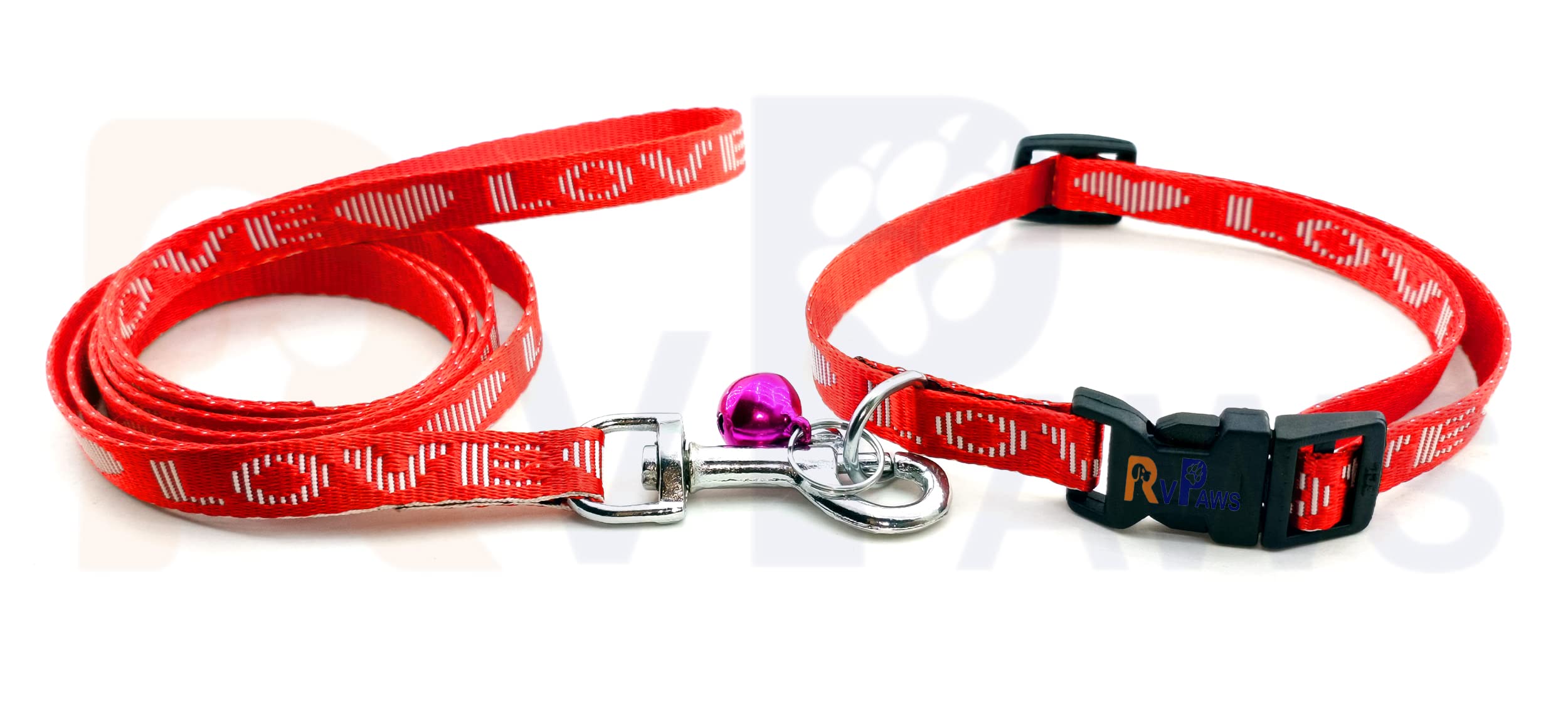 Woofy Dog Belt and Leash Set Puppy Animal Printed 15 MM, 0.5 Inch Nylon Collar with Leash for Small and Medium Dogs, Quick Release and Breathable Collar Set for Puppies, Love Printed (Red) (B0BSDF3FVD) Amazon Price History, Amazon Price Tracker