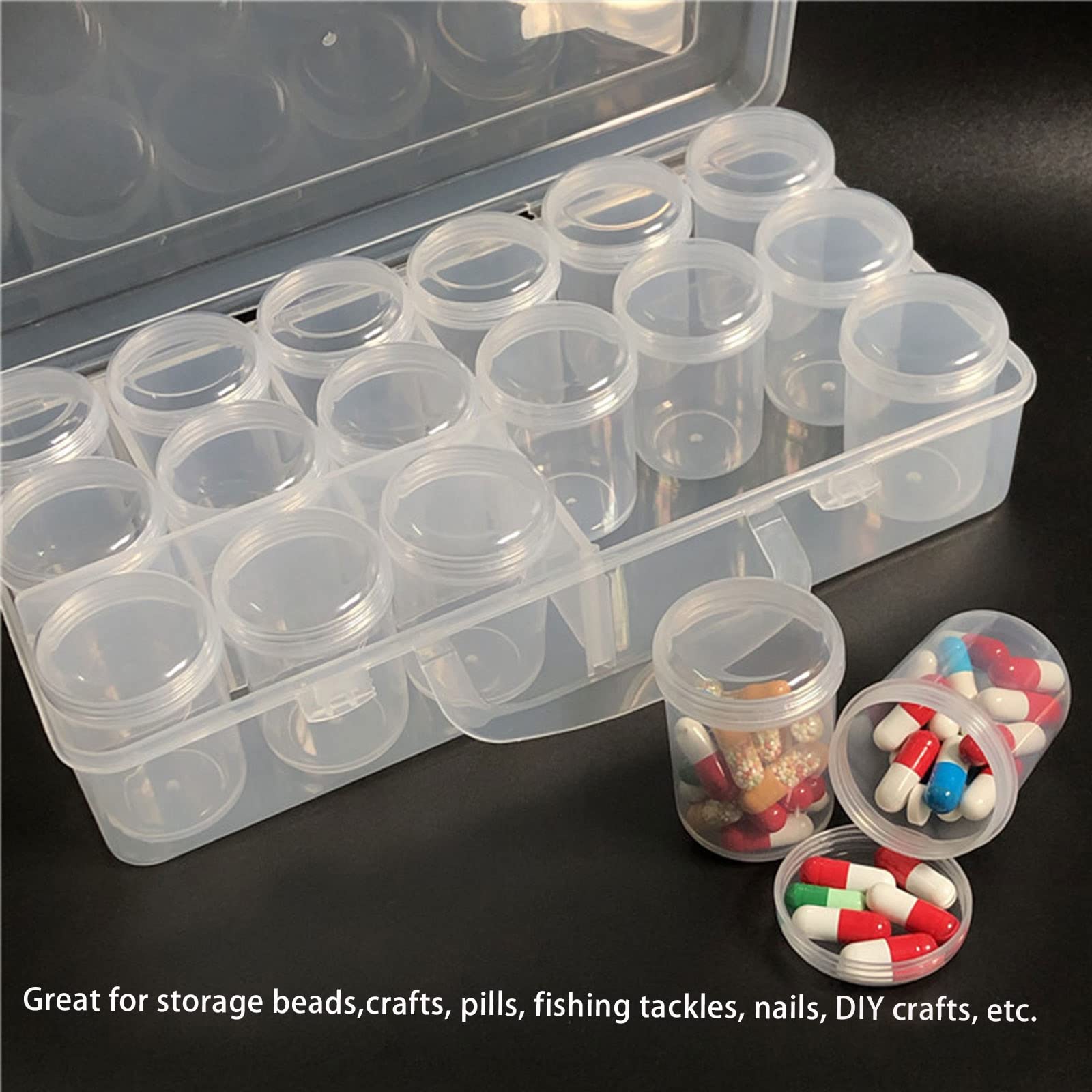 Boîte Rangement 64 Cases Avec Étiquettes - Organisateur Perles Et Graines