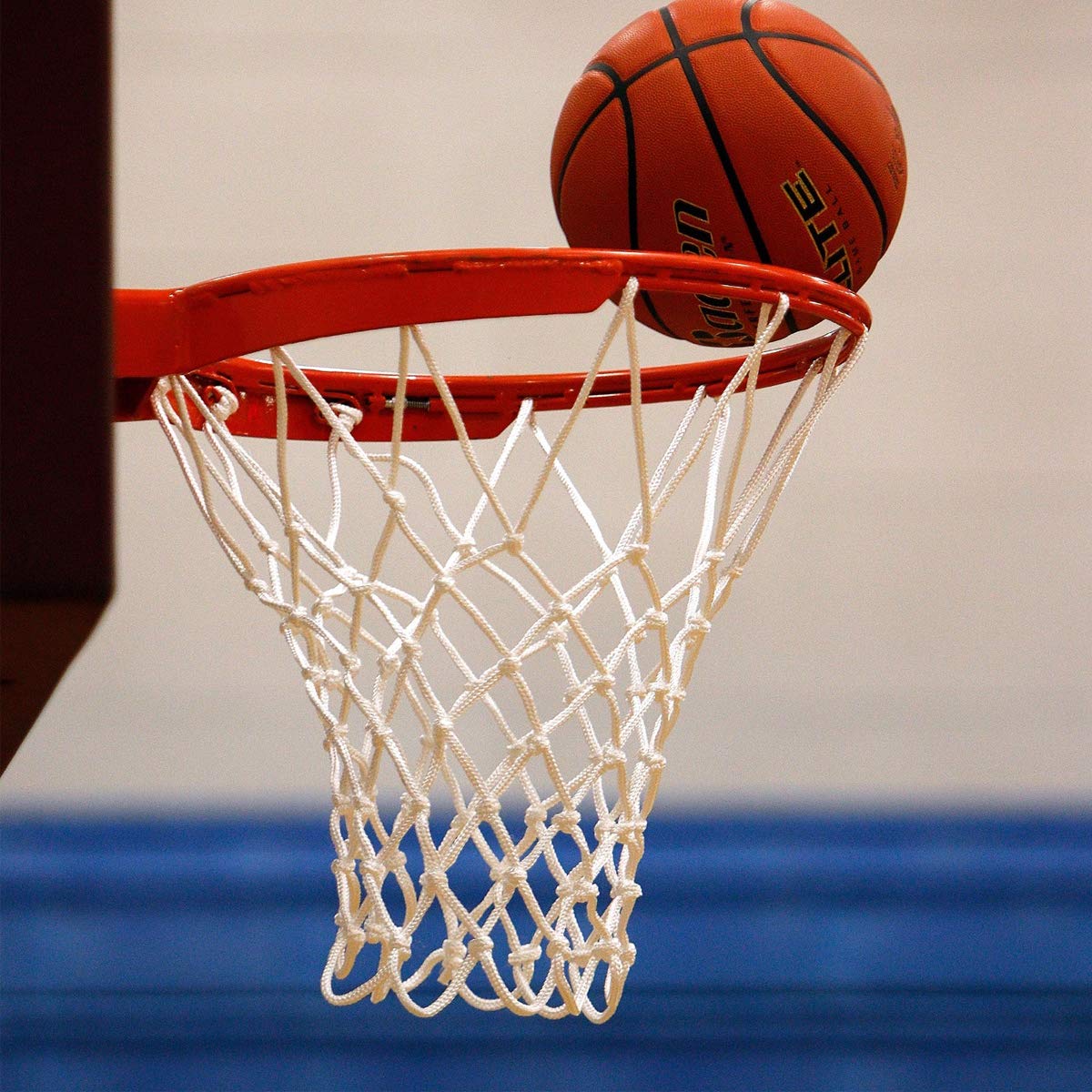 Filet De Basket-ball Syhood 12 Boucles - Pour Paniers Standard Intérieur/extérieur, Polyester Résistant
