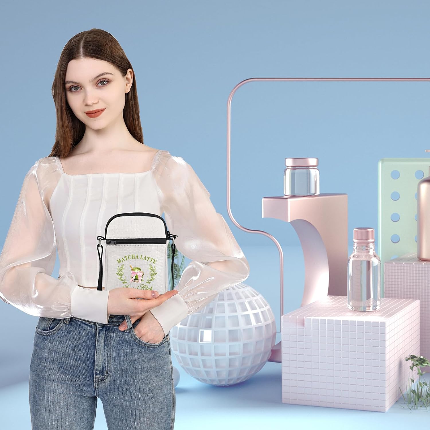 MEIKIUP Matcha Latte Lover Gift - Reusable Grocery Bags & Matcha Barista Gift - Image 3