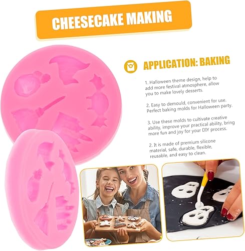 Miniatura 7 de NOLITOY 4 Pcs Fondant Silicone Mold Letter Mold Molds for Chocolate Cake Baking Supplies Alphabet Mold Ghost Decor Halloween Chocolate Molds