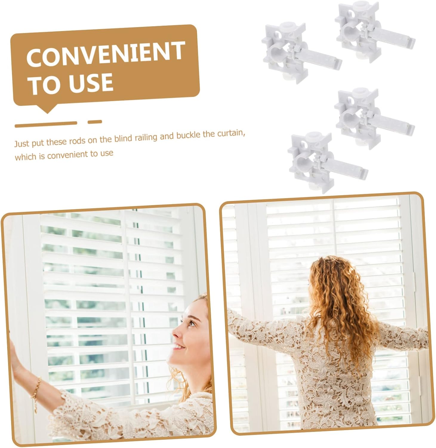 4pcs Vertical Blind Repair Carrier White Plastic Replacement Parts for Easy Installation and -Term Use Vertical Blinds Accessories for