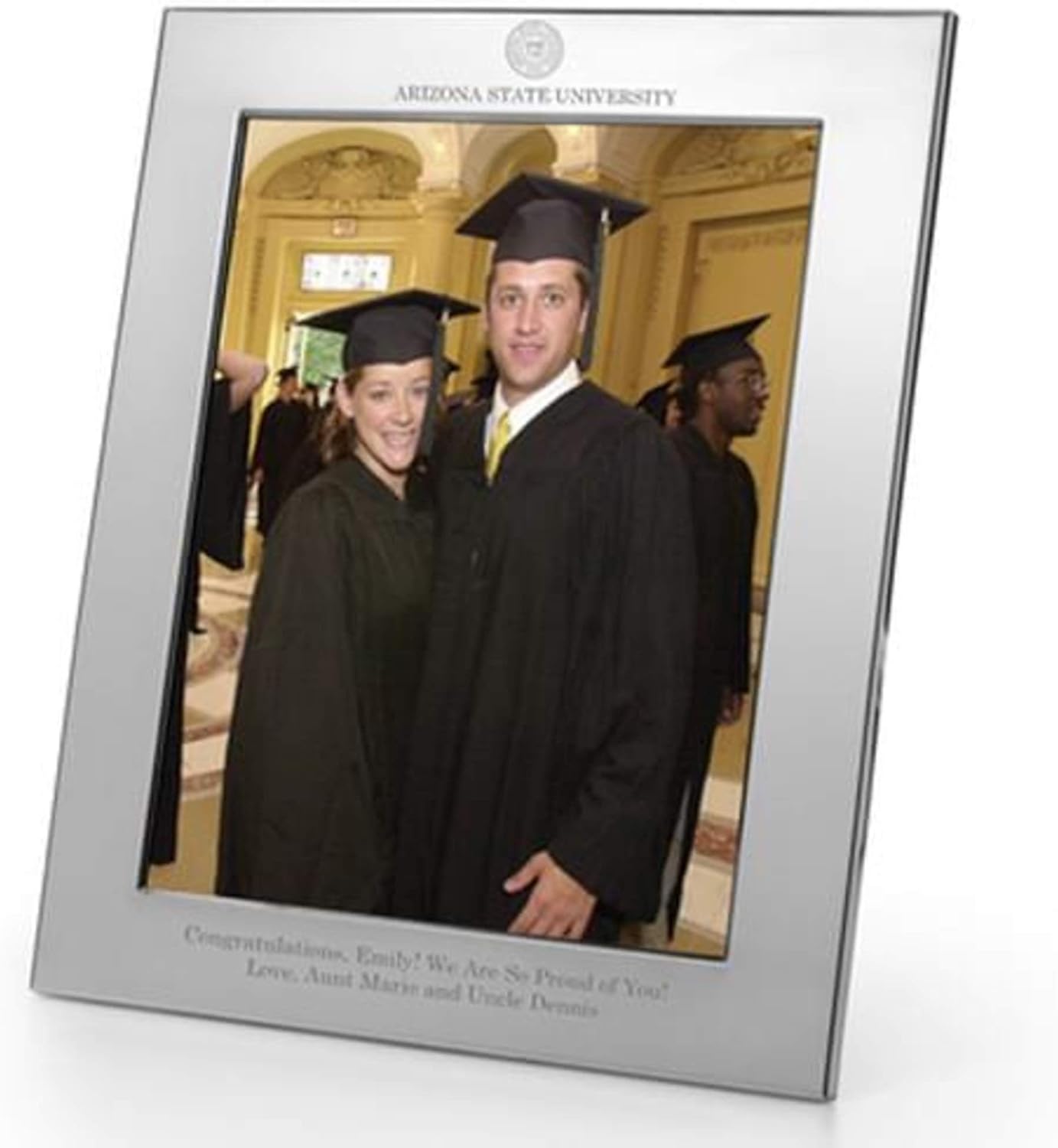 M. LA HART Arizona State Polished Pewter 8x10 Picture Frame