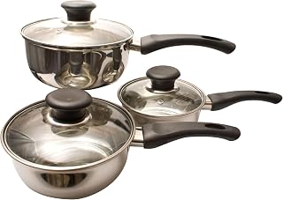 PRIMA 3pc Stainless Steel Cookware Set 14,16,18cm