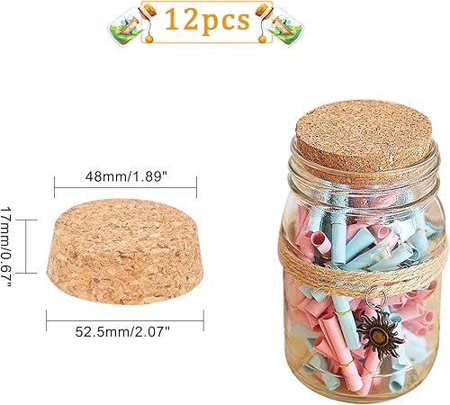 Miniatura 2 de BENECREAT 12 tapones de corcho cónicos de madera, corchos de repuesto de madera suave natural de 1.89 a 2 pulgadas para vinos, botellas viejas,