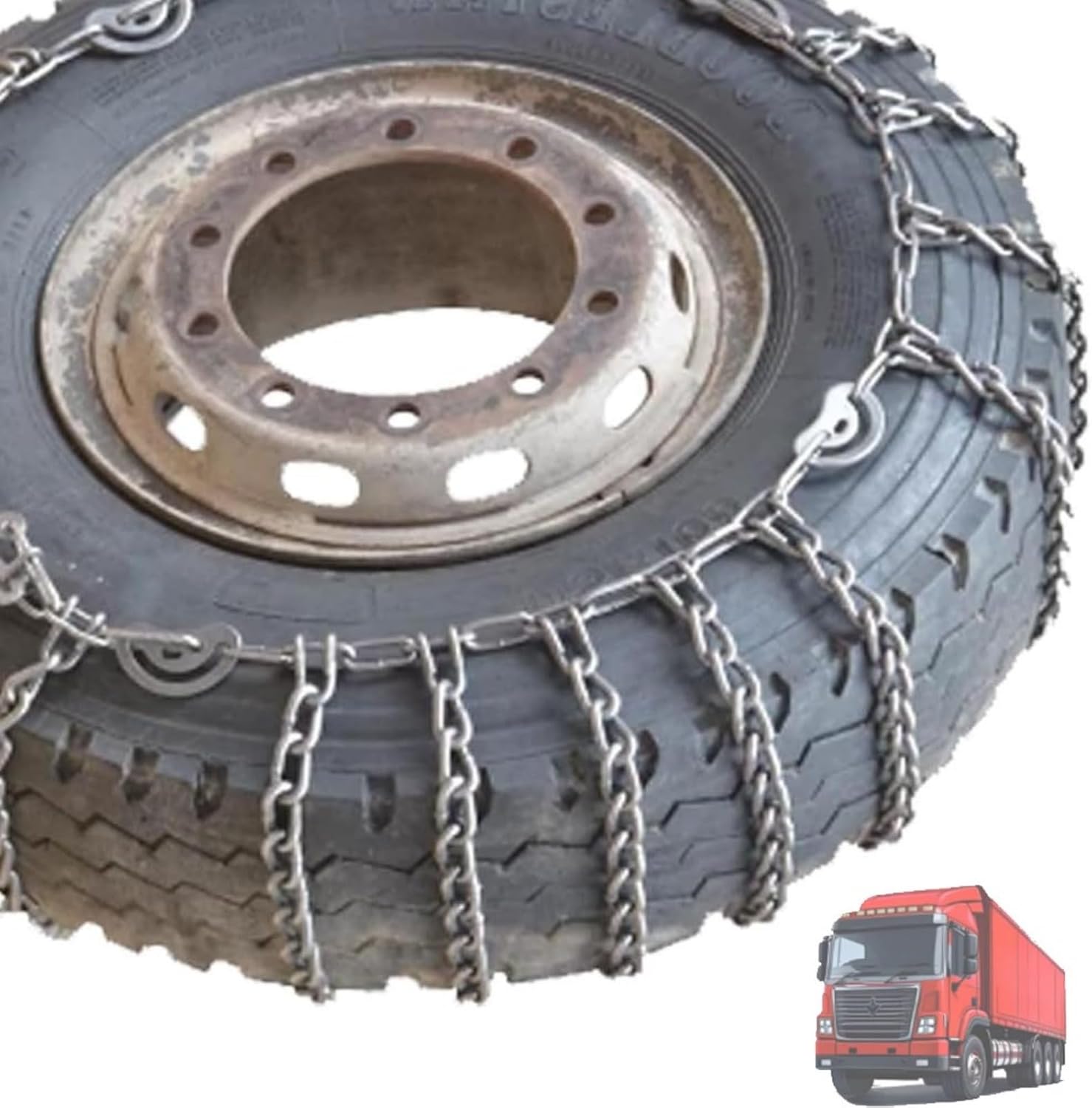 2pcs 9mm Heavy Duty Snow Tire Chains for Suv Pickup Trucks and AVT Traction Chains Manganese Skid Design for Snow and Mud Reliable Grip 9.00-20 2pcs 6.00-14